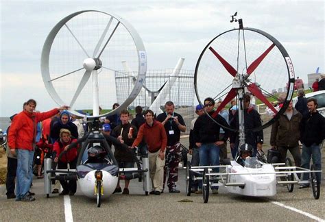 Ventomobile - Wind powered vehicles designed by University of Stuttgart students. Can travel 67% ...