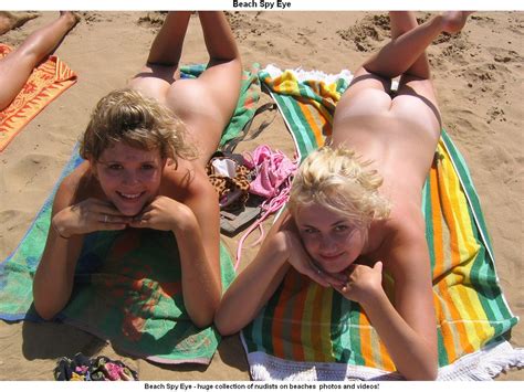 Relaxed Beach Teens Admires Itself On The Beach