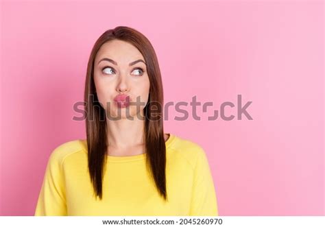 Photo Portrait Girl Pouted Lips Sending Stock Photo 2045260970