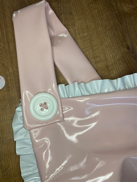 Adult Baby Pvc Romper Suit With Frills Etsy