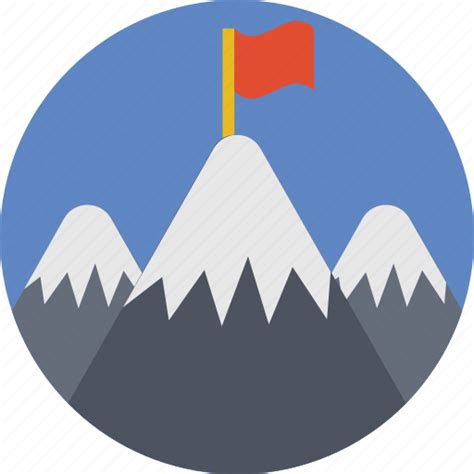 Achievement Destination Flag Milestone Mountain Icon Download On