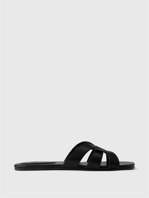Vegan Leather Cross Strap Sandals | Gap