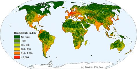 Global Road Density And Habitat Fragmentation Conservation Corridor