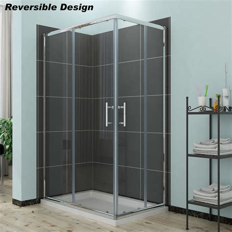 Elegant Sliding Corner Entry Shower Enclosure Door Cubicle 800 X 700 Mm