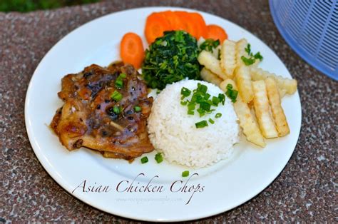 Pan fried crispy chicken chop with tomato sauce. Asian Chicken Chops with Black Pepper Sauce - Recipes 'R ...