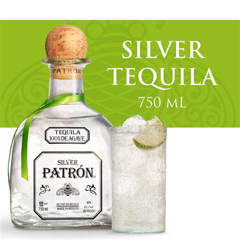 Patron Silver Tequila 40 Abv 750 Ml Bottle