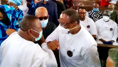 Gov Ugwuanyi Secondus Peter Obi Attend Sir Ejehs Funeral Photos