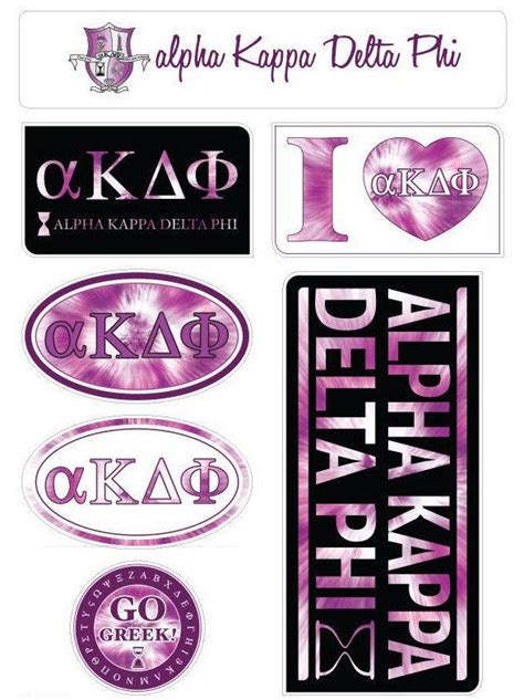 Stickers Alpha Kappa Delta Phi Tie Dye Sticker Etsy Kappa Delta