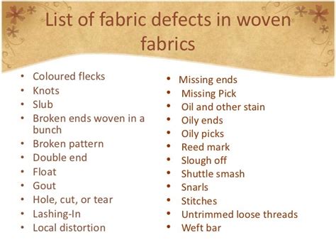 Fabric Defects Ppt Images