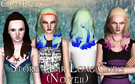 Store Hair Long Curls No Veil Hairstyle Retextured The Sims 3 Catalog