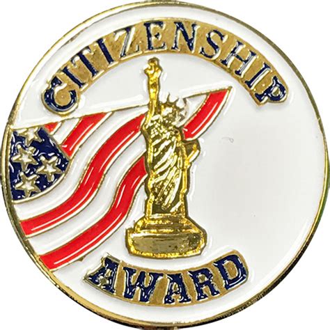 Citizenship Award Enameled Pin Trophy Depot