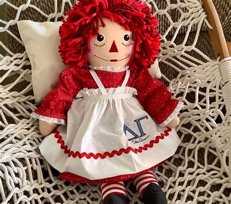 25 Dg Raggedy Ann Handmade Doll Sorority Mascot Doll Etsy Raggedy