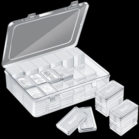 Buy Batiyeer100 Pcs Silver Bar Case Silver Bar Holder Clear 1oz Silver