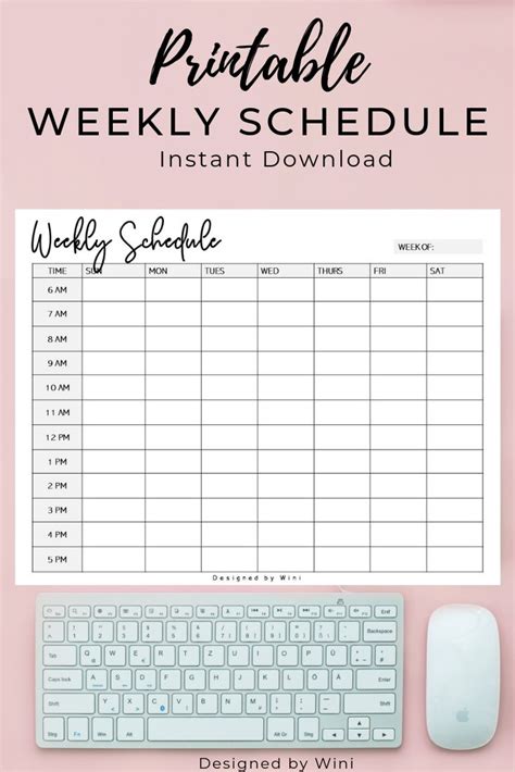 Best Pictures Weekly Schedule Timetable Strategies When I Wake Up On