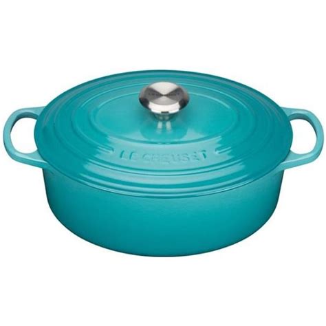 Cocotte Ovale En Fonte Maill E Signature Bleu Cara Bes Cm Cdiscount Maison