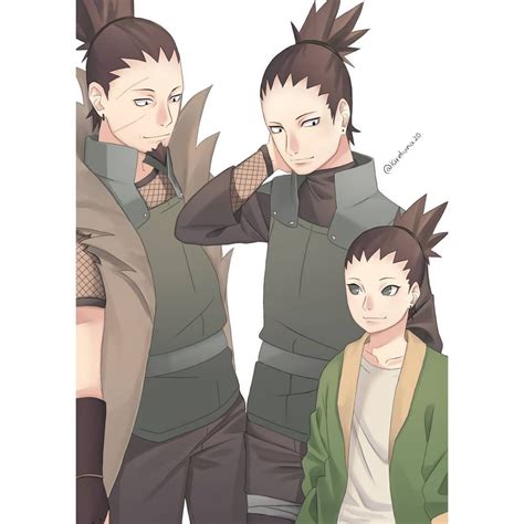Shika Tema On Instagram Man From The Nara Clan Shikaku Shikamaru Shikadai Naruto Cute