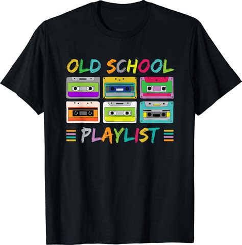 AAXMKRS Cassette Tape 80s Retro Music Old School Playlist T-Shirt