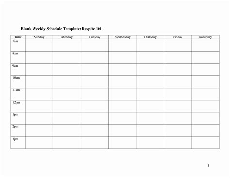 Blank Weekly Schedule Template New 8 Best Of Free Printable Blank