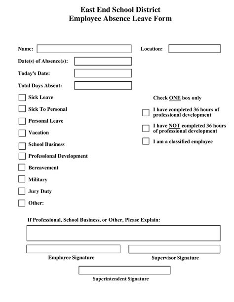Employee Absence Form Template Elegant Employee Absence Form Template