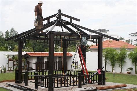 This asian style gazebo is oozing style and design elements that really make this piece pop. Japanese Style Gazebo