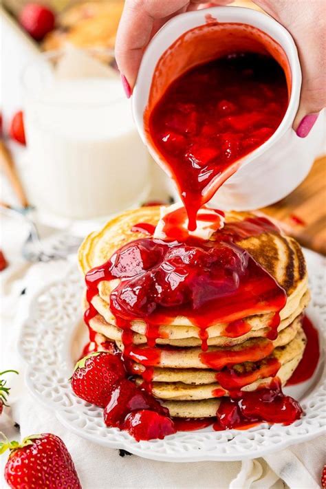 Strawberry Pancake Topping Strawberry Syrup Recipes Strawberry