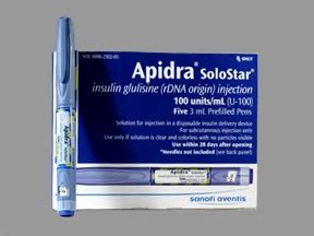Lantus solostar insulin glargine 100 units/ml uses. Apidra Solostar Insulin Glulisine 100 U / mL Injection ...