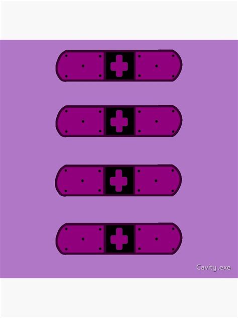 Black And Purple Menhera Band Aids Poster By Glitchedcherry Redbubble