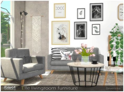The Sims Resource Elle Livingroom Furniture By Severinka • Sims 4