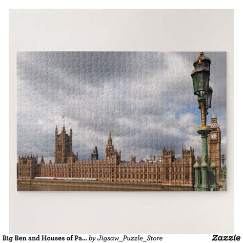 Big Ben And Houses Of Parliament In London Jigsaw Puzzle Zazzle Big