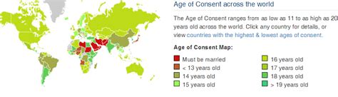 26 Age Of Consent Map Online Map Around The World