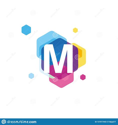 Colorful Of Letter M Logo Design Concept Modern Initial