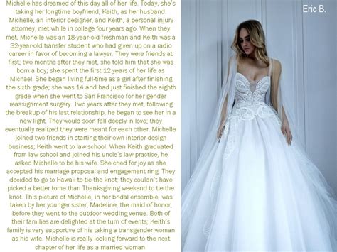 Eric S Transgender Captions Michelle S Dream Wedding