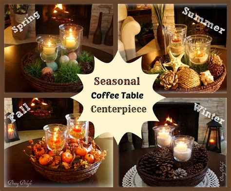 This unique pillar candle holder can be used as an accent piece on any table top or as a centerpiece for the coffee table, dining table, alter, or mantel. Dining Delight: Fall Coffee Table Centerpiece