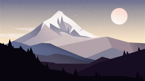 Minimal Mountains Landscape 4k Wallpaper,HD Nature Wallpapers,4k