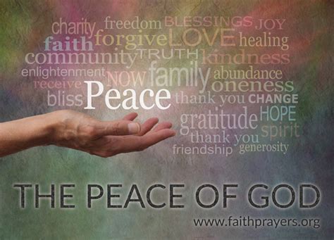 The Peace Of God Faithprayers National Prayer Line