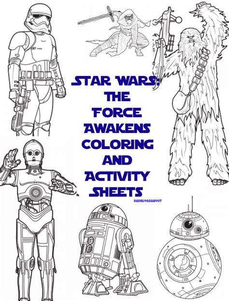 Rey and bb8 coloring pages. Star Wars: The Force Awakens Coloring & Activity Sheets ...