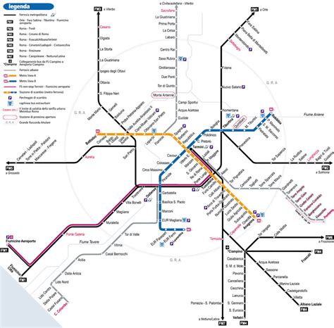 Rome Public Transport Guide Metro Map Map Rome