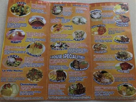 Find reviews, ratings, directions, business hours, contact information and book online appointment. Online Menu of Tacos La Villa Restaurant, Smyrna, Georgia ...