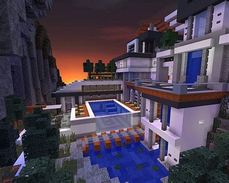 Crazy Modern Mansion Minecraft Project