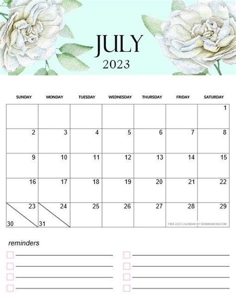 2023 Monthly Calendar Printable Cute Design You Will Love
