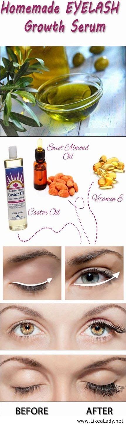 Along with growing your eyelashes faster, this serum will condition the lashes you already have and help new lashes to grow thicker and longer. Homemade DIY Eyelash Growth Serum | Schoonheidstips, Wimpers, Wenkbrauwen