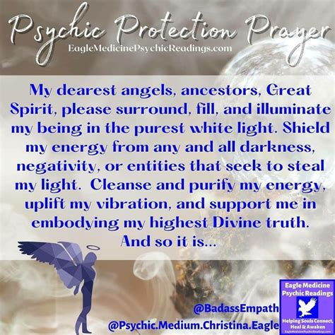 A Prayer For Psychic 🔮 Energy Protection Metaphysical Shop Chakra