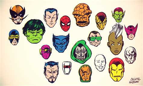 Marvel Heads By Oliverhudson Marvel Classic Comics Headed