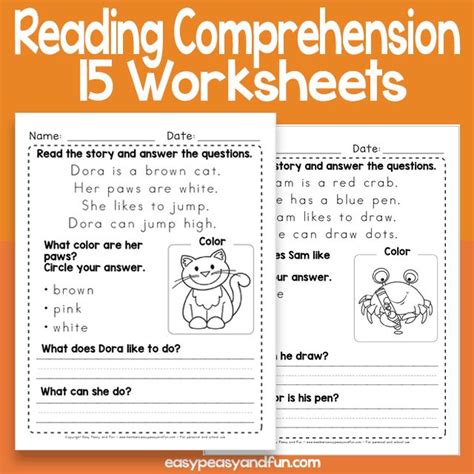 Short Reading Comprehension Passages Worksheets Reading Comprehension