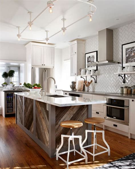 25 Reclaimed Wood Kitchen Islands Pictures Designing Idea