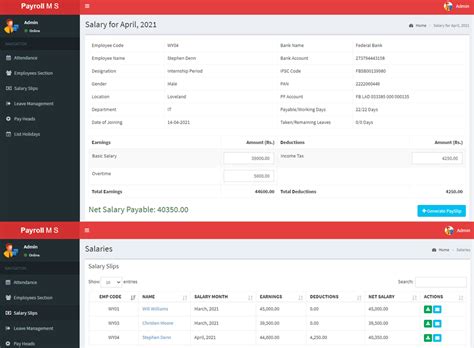 Payroll Management System In Php With Source Code Codeastro Riset