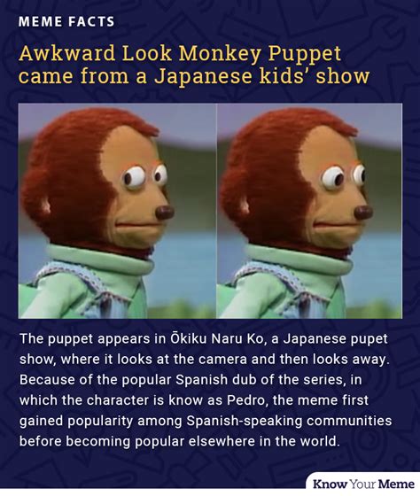 Awkward Look Monkey Puppet Know Your Meme