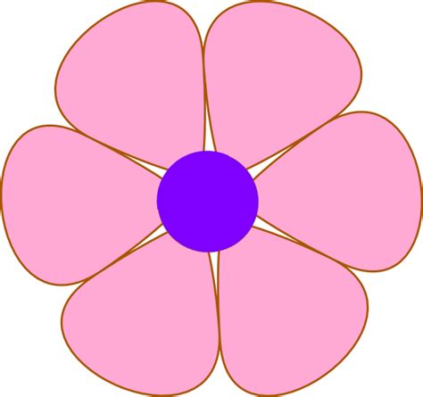 The rounded head of the flower is a dusty pink with darker pink details. Flower Pink Clip Art at Clker.com - vector clip art online ...