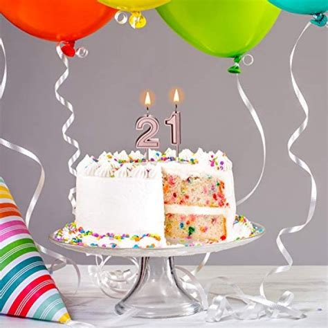 21st Birthday Candles Cake Numeral Candles Happy Birthday