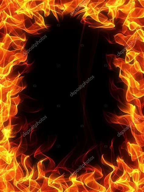 If fireplace removes protecting vegetation, serious rain might cause a rise in wearing away by water. Fire and flame frame — Stock Photo © alanuster #15642799